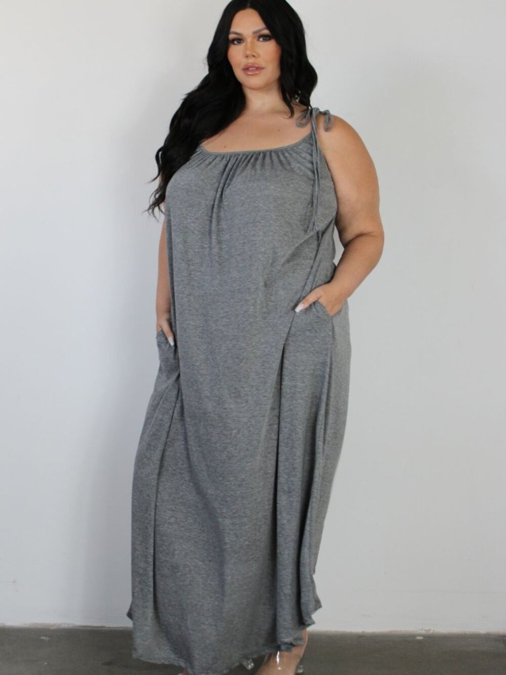 Plus Size Flowy Maxi Dress 2X - Picture 2 of 2